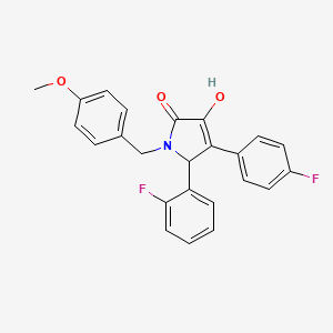 molecular formula C24H19F2NO3 B11278568 5-(2-fluorophenyl)-4-(4-fluorophenyl)-3-hydroxy-1-(4-methoxybenzyl)-1,5-dihydro-2H-pyrrol-2-one 