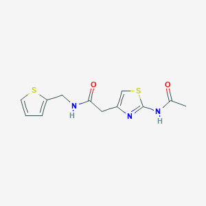 2-(2-acetamidothiazol-4-yl)-N-(thiophen-2-ylmethyl)acetamide