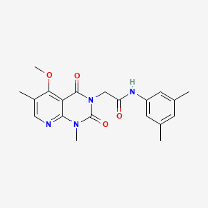 molecular formula C20H22N4O4 B11278585 N-(3,5-dimethylphenyl)-2-(5-methoxy-1,6-dimethyl-2,4-dioxo-1,2-dihydropyrido[2,3-d]pyrimidin-3(4H)-yl)acetamide 