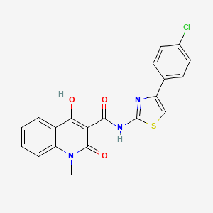 N-[4-(4-chlorophenyl)-1,3-thiazol-2-yl]-4-hydroxy-1-methyl-2-oxo-1,2-dihydroquinoline-3-carboxamide