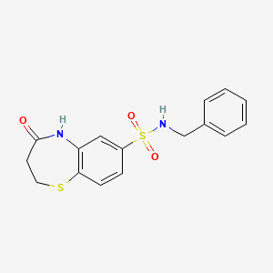 N-benzyl-4-oxo-2,3,4,5-tetrahydro-1,5-benzothiazepine-7-sulfonamide