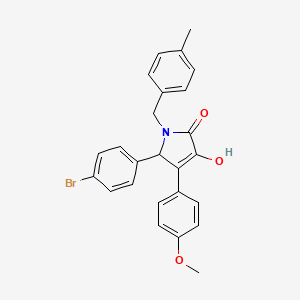 molecular formula C25H22BrNO3 B11278596 5-(4-bromophenyl)-3-hydroxy-4-(4-methoxyphenyl)-1-(4-methylbenzyl)-1,5-dihydro-2H-pyrrol-2-one 