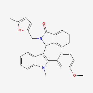 3-[2-(3-methoxyphenyl)-1-methyl-1H-indol-3-yl]-2-[(5-methylfuran-2-yl)methyl]-2,3-dihydro-1H-isoindol-1-one