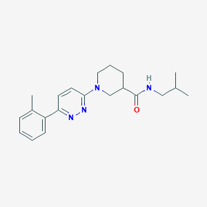 molecular formula C21H28N4O B11278619 N-isobutyl-1-(6-(o-tolyl)pyridazin-3-yl)piperidine-3-carboxamide 