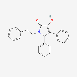 molecular formula C24H21NO2 B11278643 3-hydroxy-4,5-diphenyl-1-(2-phenylethyl)-1,5-dihydro-2H-pyrrol-2-one 