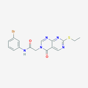 N-(3-bromophenyl)-2-[7-(ethylsulfanyl)-4-oxopyrimido[4,5-d]pyrimidin-3(4H)-yl]acetamide