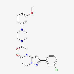 2-(3-Chlorophenyl)-4-{2-[4-(3-methoxyphenyl)piperazin-1-YL]-2-oxoethyl}-4H,5H,6H,7H-pyrazolo[1,5-A]pyrimidin-5-one