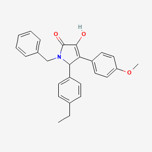 molecular formula C26H25NO3 B11278674 1-benzyl-5-(4-ethylphenyl)-3-hydroxy-4-(4-methoxyphenyl)-1,5-dihydro-2H-pyrrol-2-one 