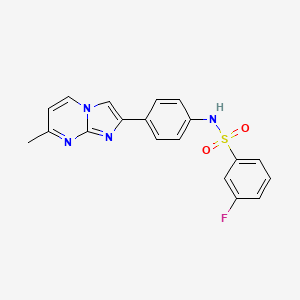 3-fluoro-N-(4-(7-methylimidazo[1,2-a]pyrimidin-2-yl)phenyl)benzenesulfonamide