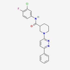 N-(3-chloro-4-fluorophenyl)-1-(6-phenylpyridazin-3-yl)piperidine-3-carboxamide