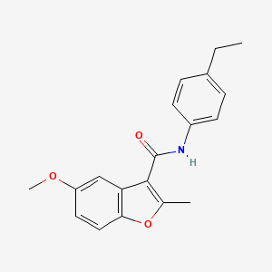 molecular formula C19H19NO3 B11278690 N-(4-ethylphenyl)-5-methoxy-2-methyl-1-benzofuran-3-carboxamide 