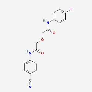 molecular formula C17H14FN3O3 B11278699 2-{2-[(4-cyanophenyl)amino]-2-oxoethoxy}-N-(4-fluorophenyl)acetamide 