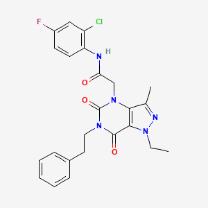 N-(2-chloro-4-fluorophenyl)-2-(1-ethyl-3-methyl-5,7-dioxo-6-phenethyl-6,7-dihydro-1H-pyrazolo[4,3-d]pyrimidin-4(5H)-yl)acetamide