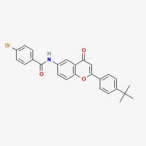 molecular formula C26H22BrNO3 B11278712 4-bromo-N-[2-(4-tert-butylphenyl)-4-oxo-4H-chromen-6-yl]benzamide 