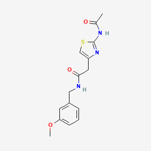 2-(2-acetamidothiazol-4-yl)-N-(3-methoxybenzyl)acetamide