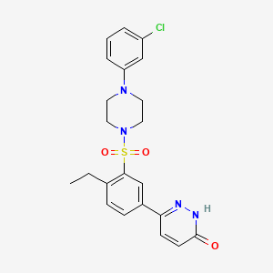 6-(3-{[4-(3-chlorophenyl)piperazin-1-yl]sulfonyl}-4-ethylphenyl)pyridazin-3(2H)-one