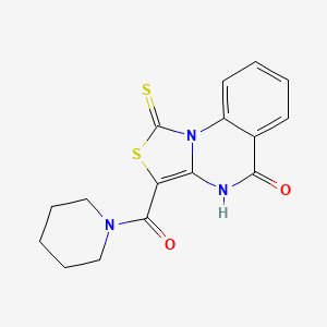 3-(piperidin-1-ylcarbonyl)-1-thioxo[1,3]thiazolo[3,4-a]quinazolin-5(4H)-one