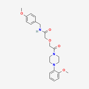 molecular formula C23H29N3O5 B11278777 N-(4-methoxybenzyl)-2-{2-[4-(2-methoxyphenyl)piperazin-1-yl]-2-oxoethoxy}acetamide 