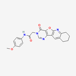 molecular formula C22H20N4O4 B11278803 N-(4-methoxyphenyl)-2-(15-oxo-17-oxa-2,12,14-triazatetracyclo[8.7.0.03,8.011,16]heptadeca-1(10),2,8,11(16),12-pentaen-14-yl)acetamide 