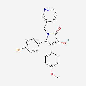 molecular formula C23H19BrN2O3 B11278825 5-(4-bromophenyl)-3-hydroxy-4-(4-methoxyphenyl)-1-(pyridin-3-ylmethyl)-1,5-dihydro-2H-pyrrol-2-one 