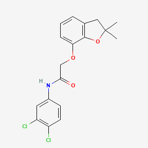 N-(3,4-dichlorophenyl)-2-[(2,2-dimethyl-2,3-dihydro-1-benzofuran-7-yl)oxy]acetamide