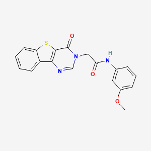 molecular formula C19H15N3O3S B11278840 N-(3-methoxyphenyl)-2-(4-oxo[1]benzothieno[3,2-d]pyrimidin-3(4H)-yl)acetamide 