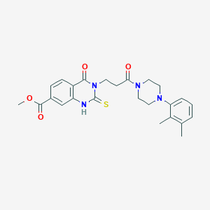 Methyl 3-(3-(4-(2,3-dimethylphenyl)piperazin-1-yl)-3-oxopropyl)-4-oxo-2-thioxo-1,2,3,4-tetrahydroquinazoline-7-carboxylate