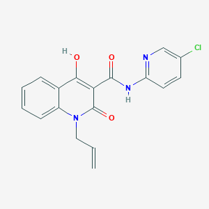 N-(5-chloropyridin-2-yl)-4-hydroxy-2-oxo-1-(prop-2-en-1-yl)-1,2-dihydroquinoline-3-carboxamide