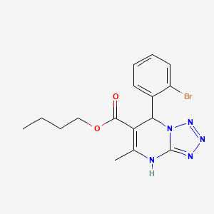 molecular formula C16H18BrN5O2 B11278869 Butyl 7-(2-bromophenyl)-5-methyl-4,7-dihydrotetrazolo[1,5-a]pyrimidine-6-carboxylate 