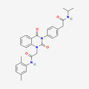 2-{4-[1-{2-[(2,5-dimethylphenyl)amino]-2-oxoethyl}-2,4-dioxo-1,4-dihydroquinazolin-3(2H)-yl]phenyl}-N-isopropylacetamide