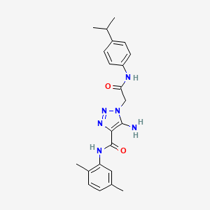 5-amino-N-(2,5-dimethylphenyl)-1-(2-oxo-2-{[4-(propan-2-yl)phenyl]amino}ethyl)-1H-1,2,3-triazole-4-carboxamide