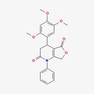 1-phenyl-4-(2,4,5-trimethoxyphenyl)-4,7-dihydrofuro[3,4-b]pyridine-2,5(1H,3H)-dione