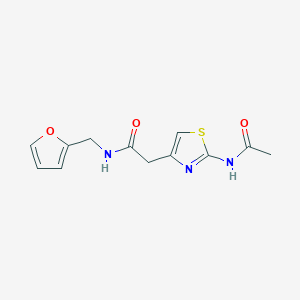 2-(2-acetamidothiazol-4-yl)-N-(furan-2-ylmethyl)acetamide