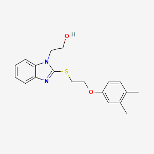 2-(2-{[2-(3,4-dimethylphenoxy)ethyl]sulfanyl}-1H-benzimidazol-1-yl)ethanol