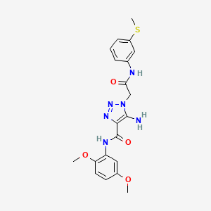 5-amino-N-(2,5-dimethoxyphenyl)-1-(2-{[3-(methylsulfanyl)phenyl]amino}-2-oxoethyl)-1H-1,2,3-triazole-4-carboxamide