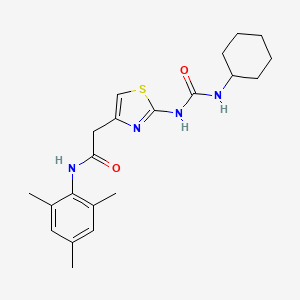 2-(2-(3-cyclohexylureido)thiazol-4-yl)-N-mesitylacetamide