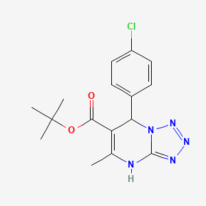 molecular formula C16H18ClN5O2 B11279018 Tert-butyl 7-(4-chlorophenyl)-5-methyl-4,7-dihydrotetrazolo[1,5-a]pyrimidine-6-carboxylate 