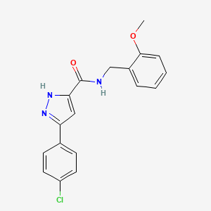 5-(4-chlorophenyl)-N-(2-methoxybenzyl)-1H-pyrazole-3-carboxamide