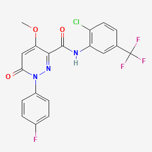 N-(2-chloro-5-(trifluoromethyl)phenyl)-1-(4-fluorophenyl)-4-methoxy-6-oxo-1,6-dihydropyridazine-3-carboxamide