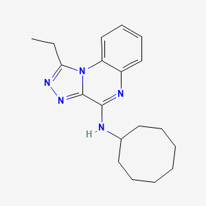 molecular formula C19H25N5 B11279074 N-cyclooctyl-1-ethyl[1,2,4]triazolo[4,3-a]quinoxalin-4-amine 