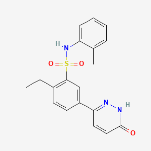 2-ethyl-N-(2-methylphenyl)-5-(6-oxo-1,6-dihydropyridazin-3-yl)benzenesulfonamide