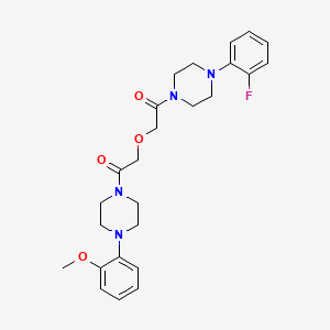 molecular formula C25H31FN4O4 B11279104 1-[4-(2-Fluorophenyl)piperazin-1-yl]-2-{2-[4-(2-methoxyphenyl)piperazin-1-yl]-2-oxoethoxy}ethanone 