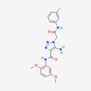 molecular formula C20H22N6O4 B11279150 5-amino-N-(2,5-dimethoxyphenyl)-1-{2-[(3-methylphenyl)amino]-2-oxoethyl}-1H-1,2,3-triazole-4-carboxamide 