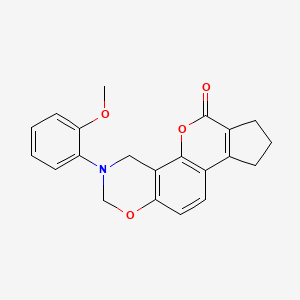 3-(2-methoxyphenyl)-3,4,8,9-tetrahydro-2H-cyclopenta[3,4]chromeno[8,7-e][1,3]oxazin-6(7H)-one