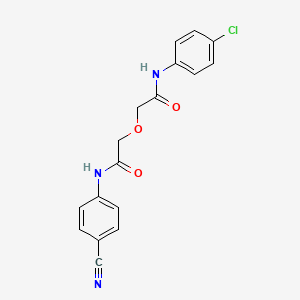 molecular formula C17H14ClN3O3 B11279171 2-{2-[(4-chlorophenyl)amino]-2-oxoethoxy}-N-(4-cyanophenyl)acetamide 