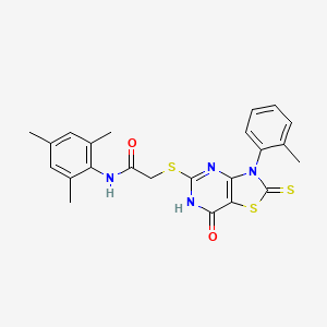 N-mesityl-2-((7-oxo-2-thioxo-3-(o-tolyl)-2,3,6,7-tetrahydrothiazolo[4,5-d]pyrimidin-5-yl)thio)acetamide