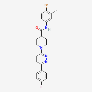 molecular formula C23H22BrFN4O B11279194 N-(4-bromo-3-methylphenyl)-1-[6-(4-fluorophenyl)pyridazin-3-yl]piperidine-4-carboxamide 