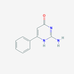 molecular formula C10H9N3O B112792 2-Amino-4-hydroxy-6-phenylpyrimidine CAS No. 56741-94-7