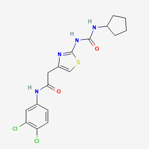 2-{2-[(cyclopentylcarbamoyl)amino]-1,3-thiazol-4-yl}-N-(3,4-dichlorophenyl)acetamide