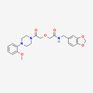 N-(1,3-benzodioxol-5-ylmethyl)-2-{2-[4-(2-methoxyphenyl)piperazin-1-yl]-2-oxoethoxy}acetamide